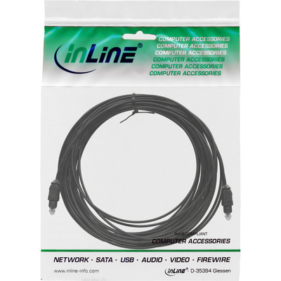Kábel Toslink audio optický SPDIF prepojovací M/M 10m, ø4.0mm, čierny