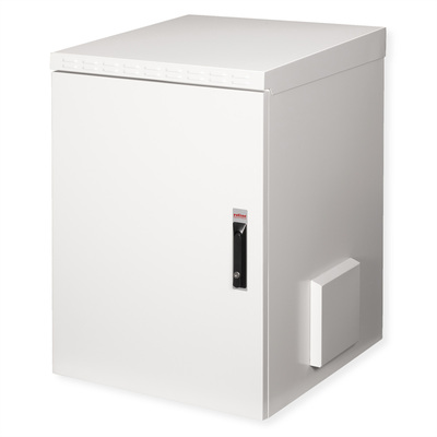 19" Rack na stenu 16U, sivý, 891x600x600mm (HxWxD), RAL7035, IP55, vonkajší, odnímateľné bočnice