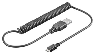 Kábel USB 2.0 A-MICRO-B M/M 1m, High Speed, čierny, krútený