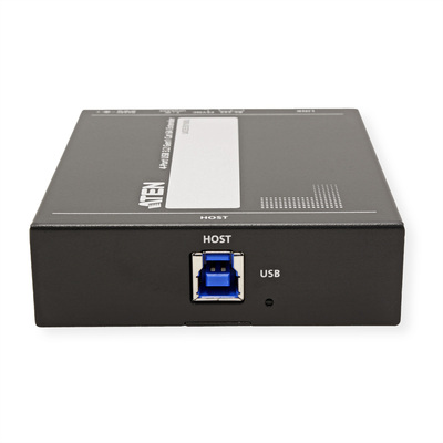 Predĺženie USB 3.2 Gen 1 cez TP do 100m, USB hub (4port), 5Gbps, RS23, PoC (PowerOverCable), čierny
