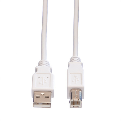 Kábel USB 2.0 A-B M/M 4.5m, High Speed, biely