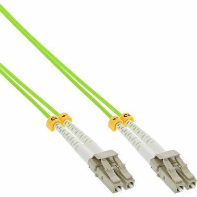 Fiber kábel LC-LC, 15m Duplex OM5(50/125µm), LSOH, 2mm, zelený