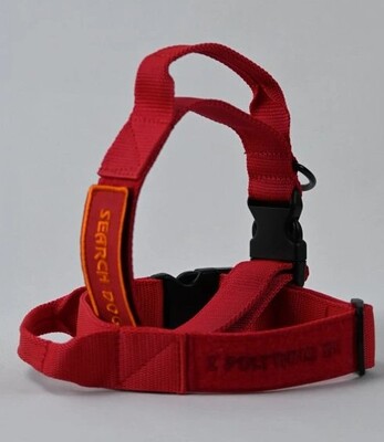 Obojok PATROL RED, 45-60cm, taktický na obranu, suchý zips pre nalepenie nášivky, červený