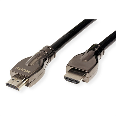 Kábel HDMI M/M 20m, High Speed+Eth, HDMI 2.0, 4K@60Hz 18G, pozl. konektor, čierny