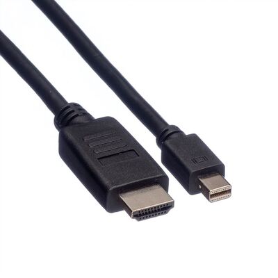 Kábel DisplayPort mini na HDMI M/M 3m, jednosmerný, max. 1920x1200@60Hz, čierny