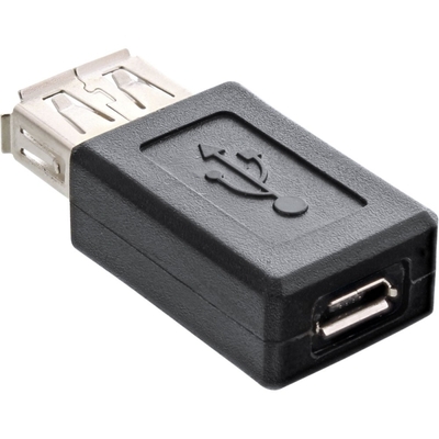Adaptér USB A/Micro-B, M/F, čierny
