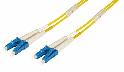 Fiber kábel LC-LC, 25m Duplex OS2(9/125µm), LSOH, G657.A2, ohybný, 2mm, žltý