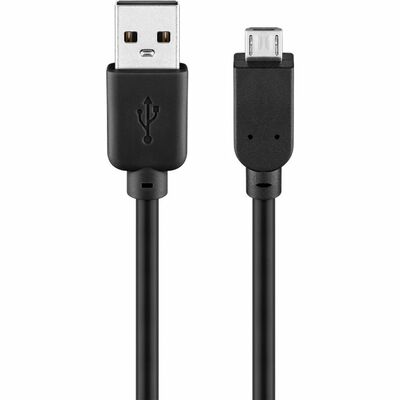 Kábel USB 2.0 A-MICRO-B M/M 1m, High Speed, čierny