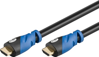 Kábel HDMI M/M 0.5m, High Speed+Eth, 4K@60Hz, HDMI 2.0, G, čierny, s certifikátom, Premium