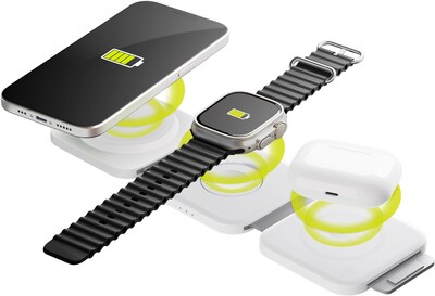 Nabíjačka bezdrôtová (wireless), skladacia 3v1, 15W