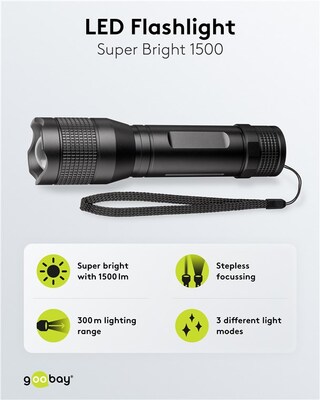 Batéria ručná LED Super Bright 1500