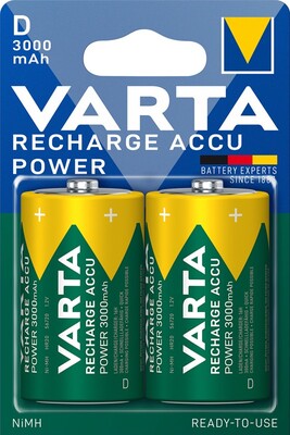 Batéria VARTA RTU nabíjacia D (2ks) 1.2V 3000mAh NiMH (HR20 56720) 2BL