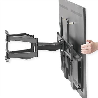 Držiak pre TV 37-80" na stenu, max 45kg, rameno 475mm, VESA do 600x400, čierny