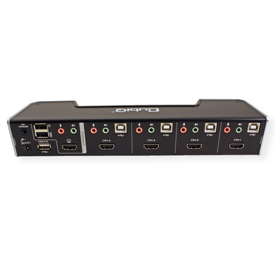 KVM switch/prepínač 4PC, HDMI, USB, audio, USB hub2.0