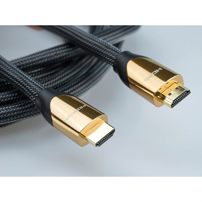 Kábel HDMI M/M 1m, High Speed+Eth, 4K@60Hz, HDMI 2.0, G, čierny, s certifikátom, Premium