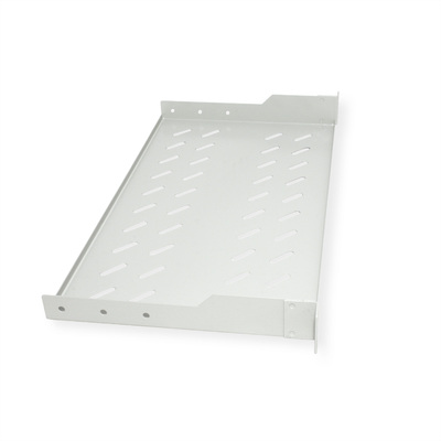 19" Polica 250mm, max. 15kg, 1U, sada skrutiek a podložiek v balení, sivá