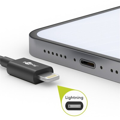 Kábel USB "Lightning" pre Apple, 0.5m, High Speed, čierny