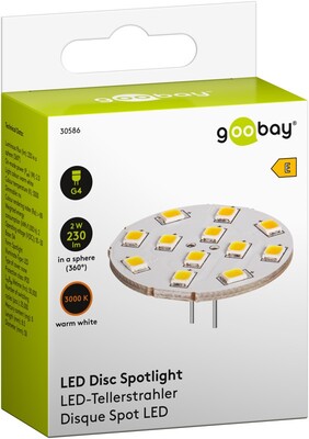 LED žiarovka G4 teplá biela 170lm 140°