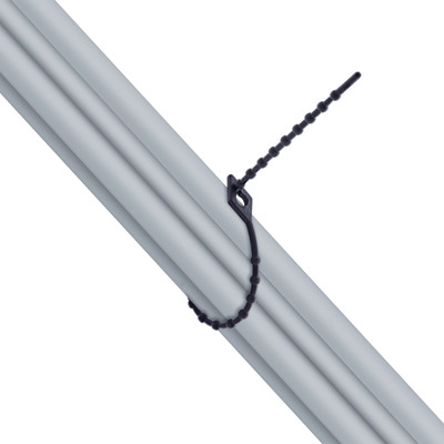 Zväzovacie lanko 150mm, gorálový odopínateľný, 100ks/bal, čierne