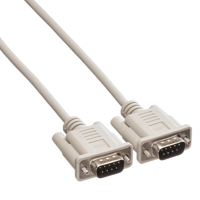 Kábel linkový 9pin M/M 1.8m, 1:1, prepojovací, sivý