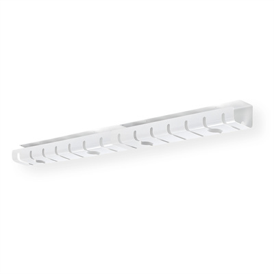 Káblový organizér, žľab na káble pod stôl, hliníkový, 530x110x80mm (DxHxV), biely, 2ks/bal