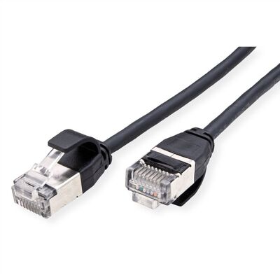 U/FTP (PiMF) Patchkábel LSOH 3m cat.6a, čierny, slim, Cu, Flex Cable, Component Level