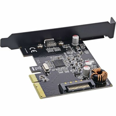 Karta PCI express x4, 1x USB 3.1 Typ C, USB 3.2 Gen 2x2 (20Gbps), SATA power, + low-profile plech