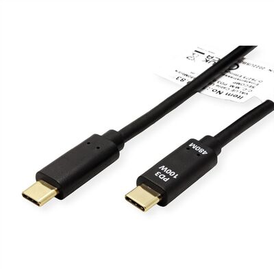 Kábel USB 2.0 Typ C CM/CM 3m, High Speed, PD 100w 20V5A, čierny