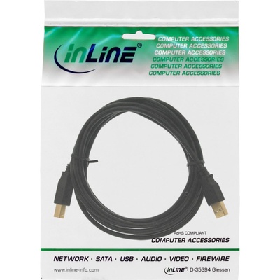 Kábel USB 2.0 A-B M/M 1m, High Speed, čierny