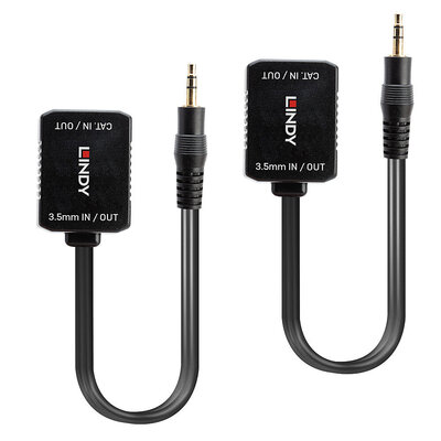 Predĺženie Audio jack 3,5mm cez TP do 500m, pozl. konektor, 10cm kábel, ETA 9.10.2025