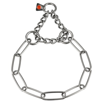 Obojok retiazkový sťahovací 3mm/54cm, obmedzovač, extra dlhé oko, nerezová oceľ, HS