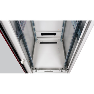 19" Rack na podlahu 32U, 1609x600x800mm (HxWxD), PRO, sklenené dvere, sivý