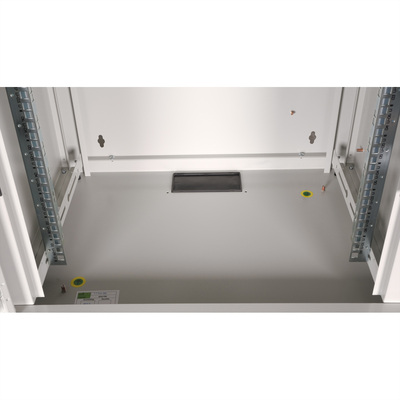 19" Rack na stenu 9U, sivý, 505x600x450mm (HxWxD), RAL7035, PRO, odnímateľné bočnice