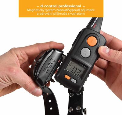 Elektronický výcvikový obojok D-control professional 2000, 2.5cm/max 70cm, čierny