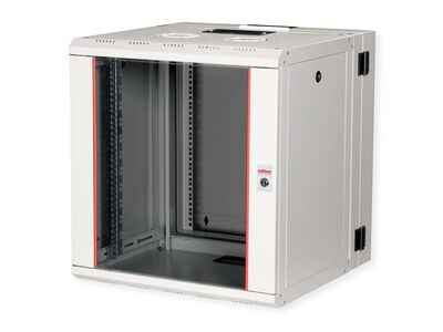 19" Rack na stenu 12U, sivý, 640x600x600mm (HxWxD), RAL7035, PRO, otočný (2-dielny)