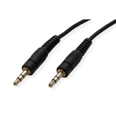Kábel 3.5mm stereo jack M/M 1m, čierny