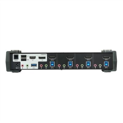 KVM switch/prepínač 4PC, DsiplayPort, USB 3.0, audio + 1xHDMI