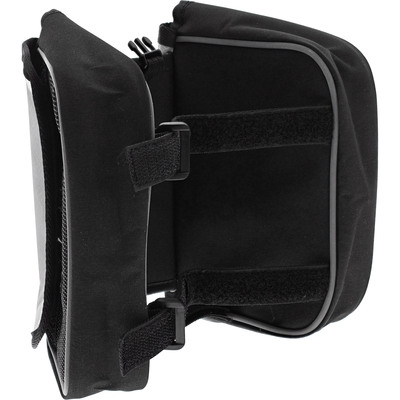 Cyklotaška na rám, držiak pre Smartelefóny, čierna + sivé reflexné prvky