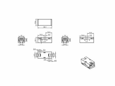 Spojka RJ45, cat.6a, tienená, kovová Gigabit, Slim