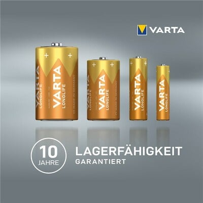 Baterka VARTA Longlife Alkalická D Mono (2ks) 1.5V (LR20) 2BL