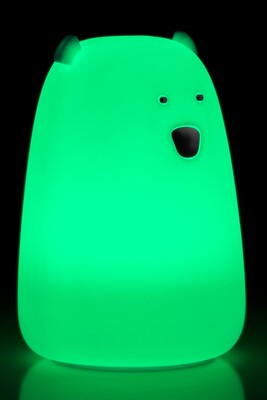 Nočná LED lampa "Ľadový medveď", rôzne režimy svietenia, RGB farby, nabíjacia (USB C)