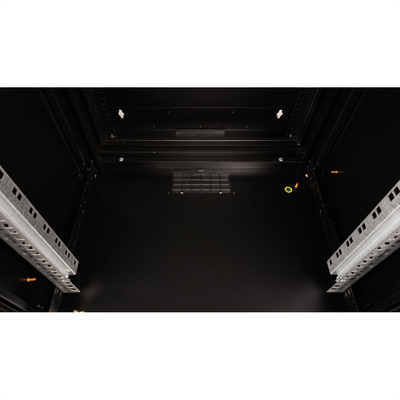 19" Rack na stenu 16U, čierny, 818x600x600mm (HxWxD), RAL9005, PRO, otočný (2-dielny)