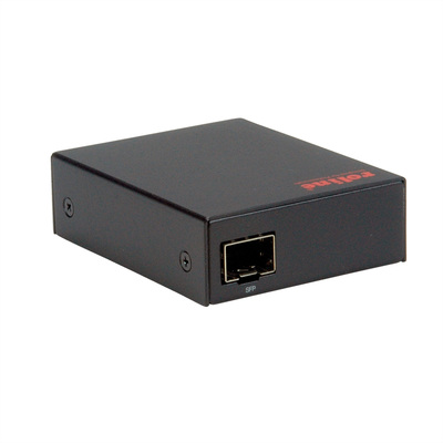 Optický konvertor, RJ45 - SFP, Gigabit, čierny