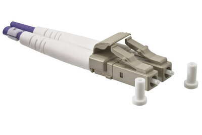 Fiber kábel LC-LC, 30m Duplex OM4(50/125µm), LSOH, 3mm, fialový