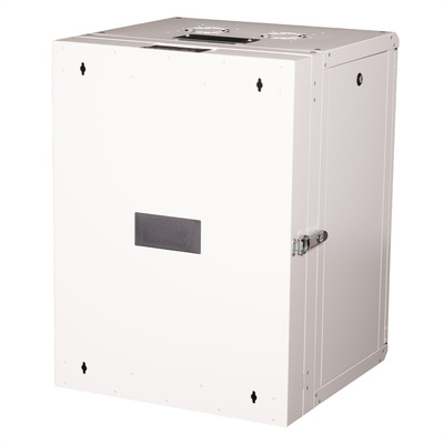 19" Rack na stenu 16U, sivý, 818x600x600mm (HxWxD), RAL7035, PRO, otočný (2-dielny)