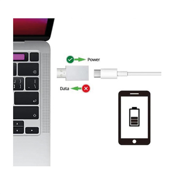Datablocker USB AM/CF, biely