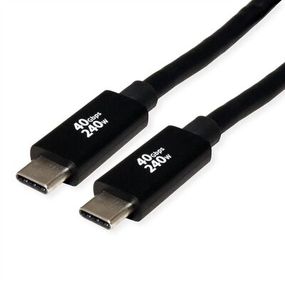 Kábel USB 4 Gen 3x2, Typ C CM/CM 2m, 40Gbps, PD 240w 48V5A, čierny