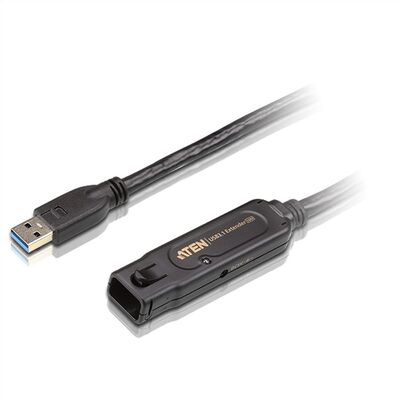 Kábel USB 3.2 Gen 1, A-A M/F 10m, 5Gbps, predlžovací, čierny, aktívny