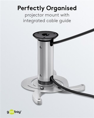 Držiak pre projektor, stropný, max 10kg, dĺžka 130-200mm, max rozteč 320mm, sivý