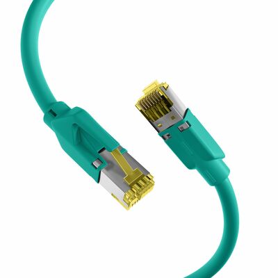 S/FTP (PiMF) Patchkábel LSOH, 0.5m cat.6a, zelený, Cu, Draka UC900 s TM31